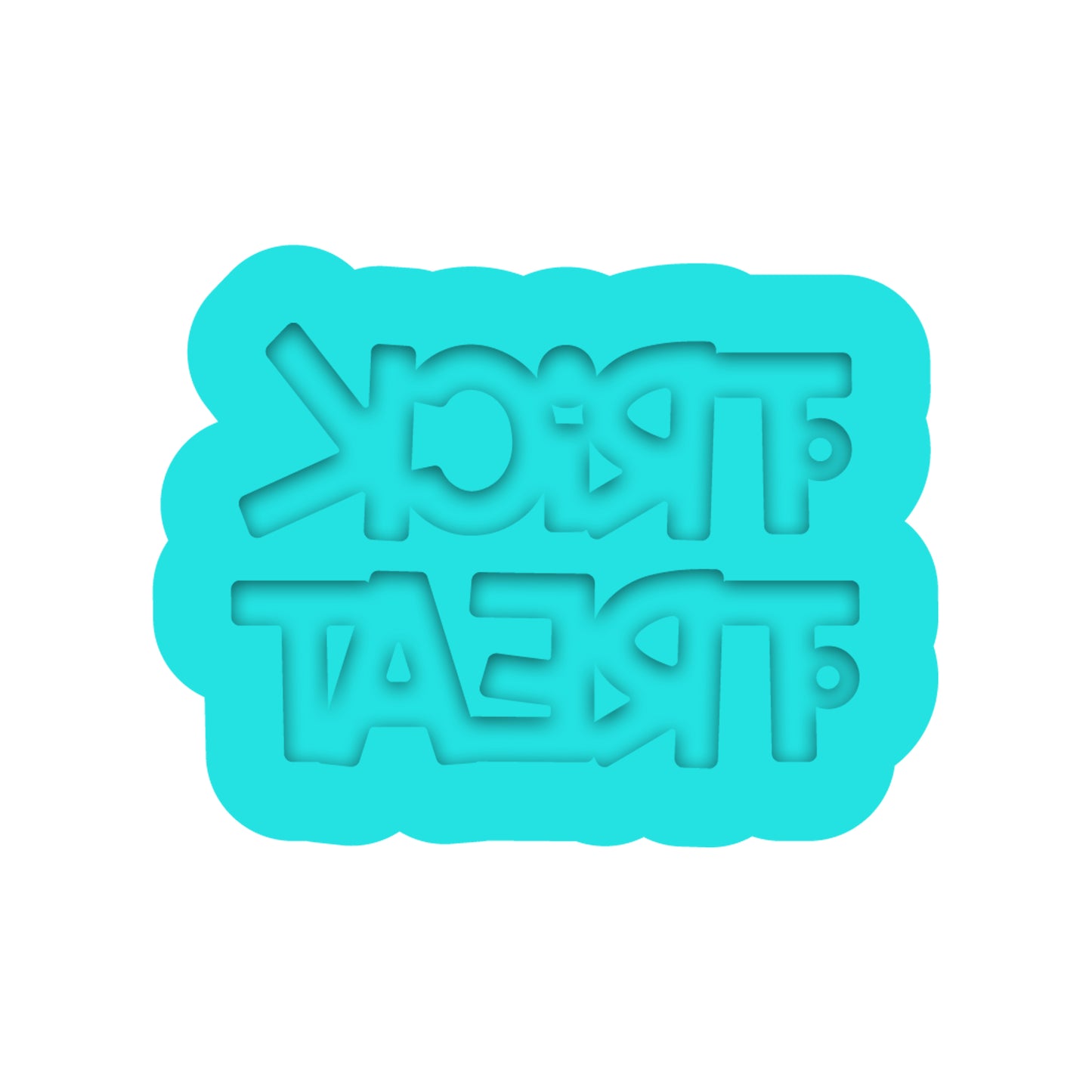 Halloween Trick & Treat Words Dangle Earring Silicone Mold for Resin Jewelry Artists