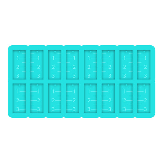 a blue ice tray with numbers on it