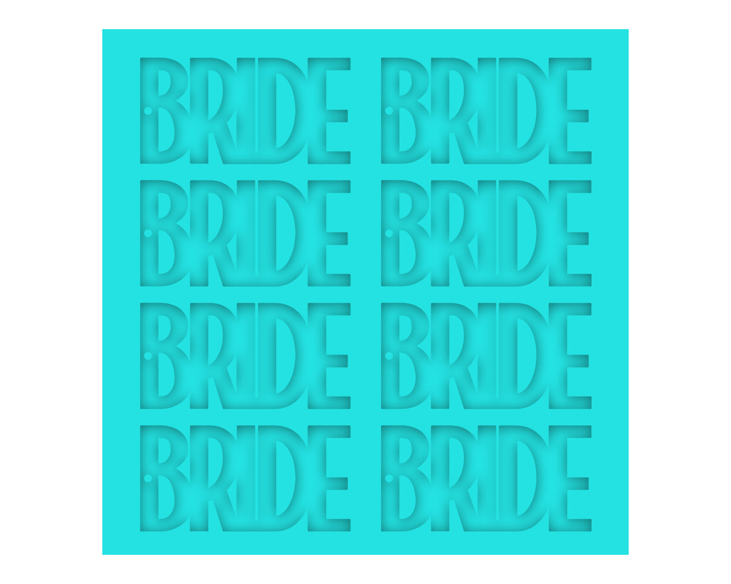 a cookie sheet with the words bride and bridesmaid on it