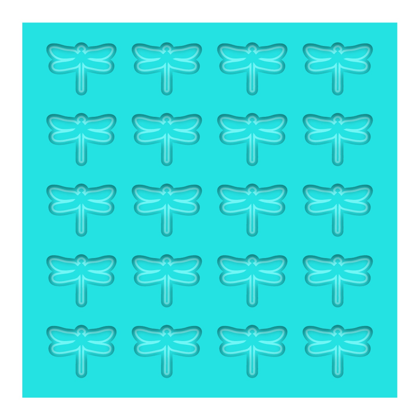 a pattern of dragonflies on a blue background