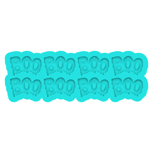 a set of four ice cubes with the words boo boo boo boo on them