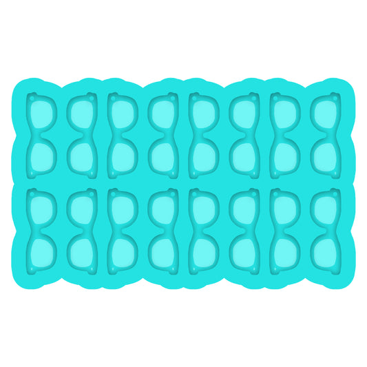 a blue ice tray with a pattern on it