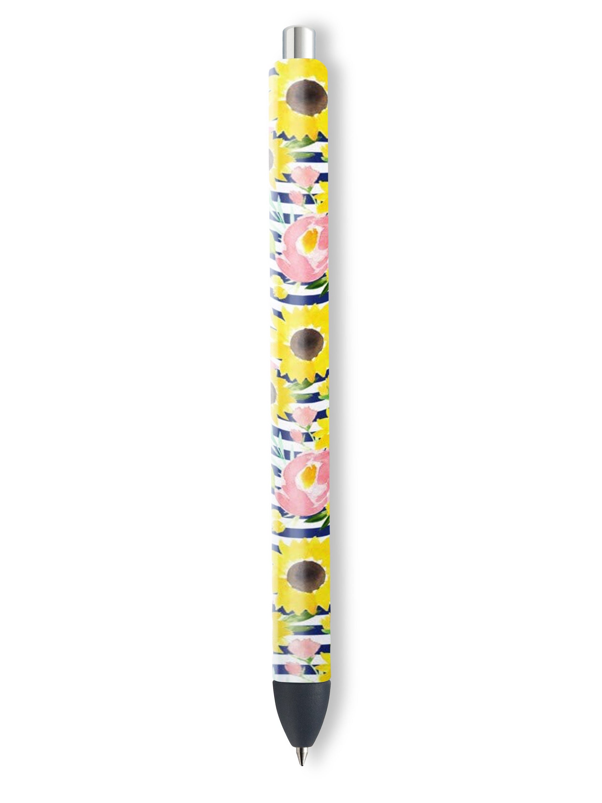 Sunflower Glitter Pen Wraps | Floral Pen Wrap Design | Waterslide Glitter Pen Design | Instant Digital Download Files | JPEG | PNG