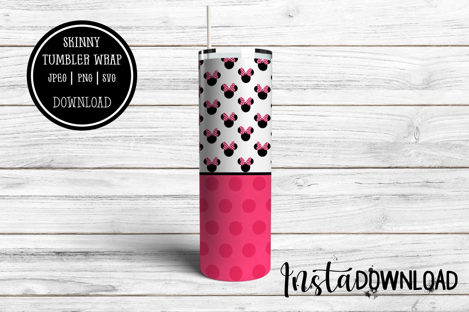 Mouse Tumbler Wraps | 20oz Skinny Tumbler Wrap Design | Waterslide Cup Design | Instant Digital Download Files | JPEG | PNG | SVG