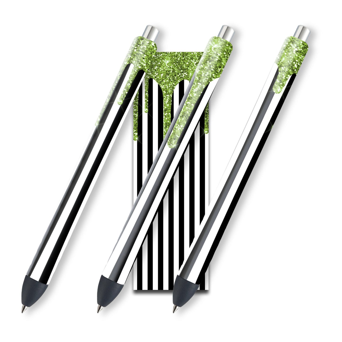 Beetlejuice Glitter Pen Wraps | Halloween Epoxy Pen Wrap Design | Gothic Waterslide Glitter Pen Design | Instant Digital Download Files
