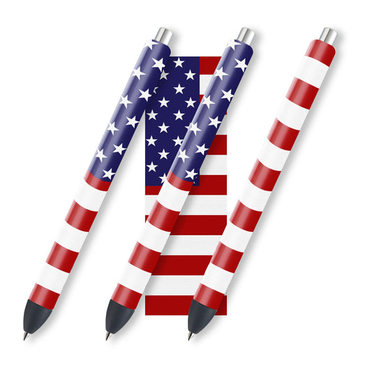 American Flag Glitter Pen Wraps | Patriotic Pen Wrap Design | Waterslide Glitter Pen Design | Instant Digital Download Files | JPEG | PNG