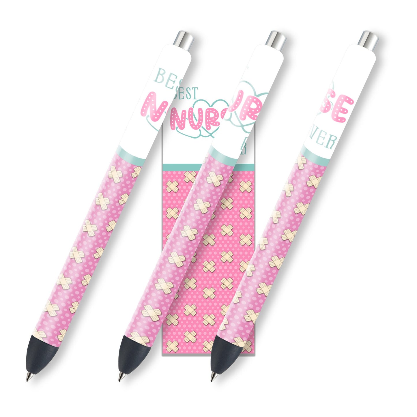 Nurse Glitter Pen Wraps, Epoxy Pen Wrap Design, Waterslide Glitter Pen Design, Instant Download Files, JPEG, PNG, SVG