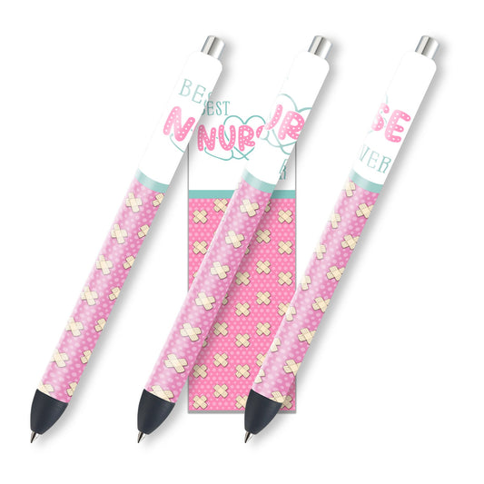 Nurse Glitter Pen Wraps, Epoxy Pen Wrap Design, Waterslide Glitter Pen Design, Instant Download Files, JPEG, PNG, SVG