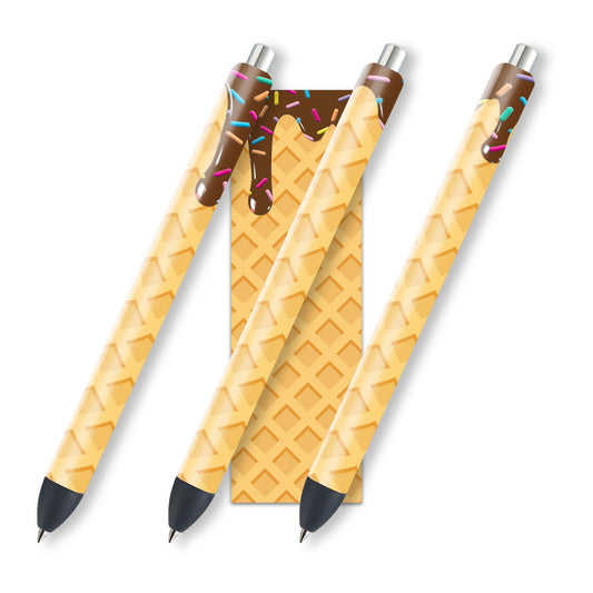 Ice Cream Glitter Pen Wraps | Sprinkles Pen Wrap Design | Waterslide Glitter Pen Design | Instant Digital Download Files | JPEG | PNG