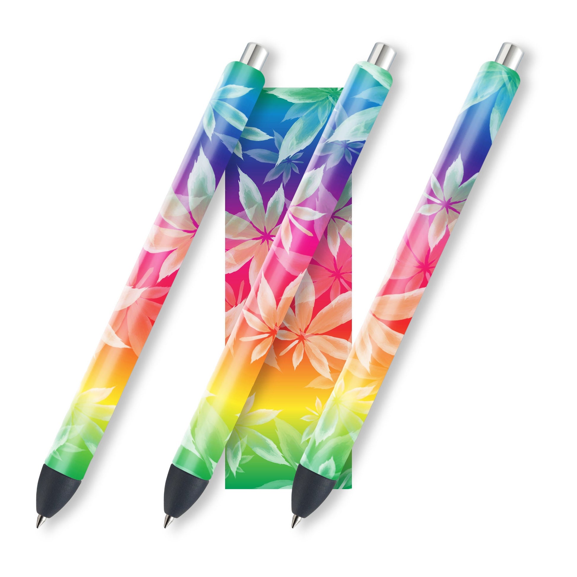 Rainbow Cannabis Glitter Pen Wraps | Epoxy Pen Wrap Design | Waterslide Glitter Pen Design | Instant Digital Download Files | JPEG | PNG