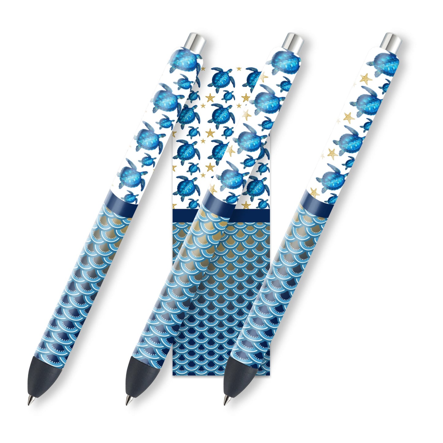 Sea Turtle Glitter Pen Wraps | Pen Wrap Design | Waterslide Glitter Pen Design | Instant Digital Download Files | JPEG | PNG