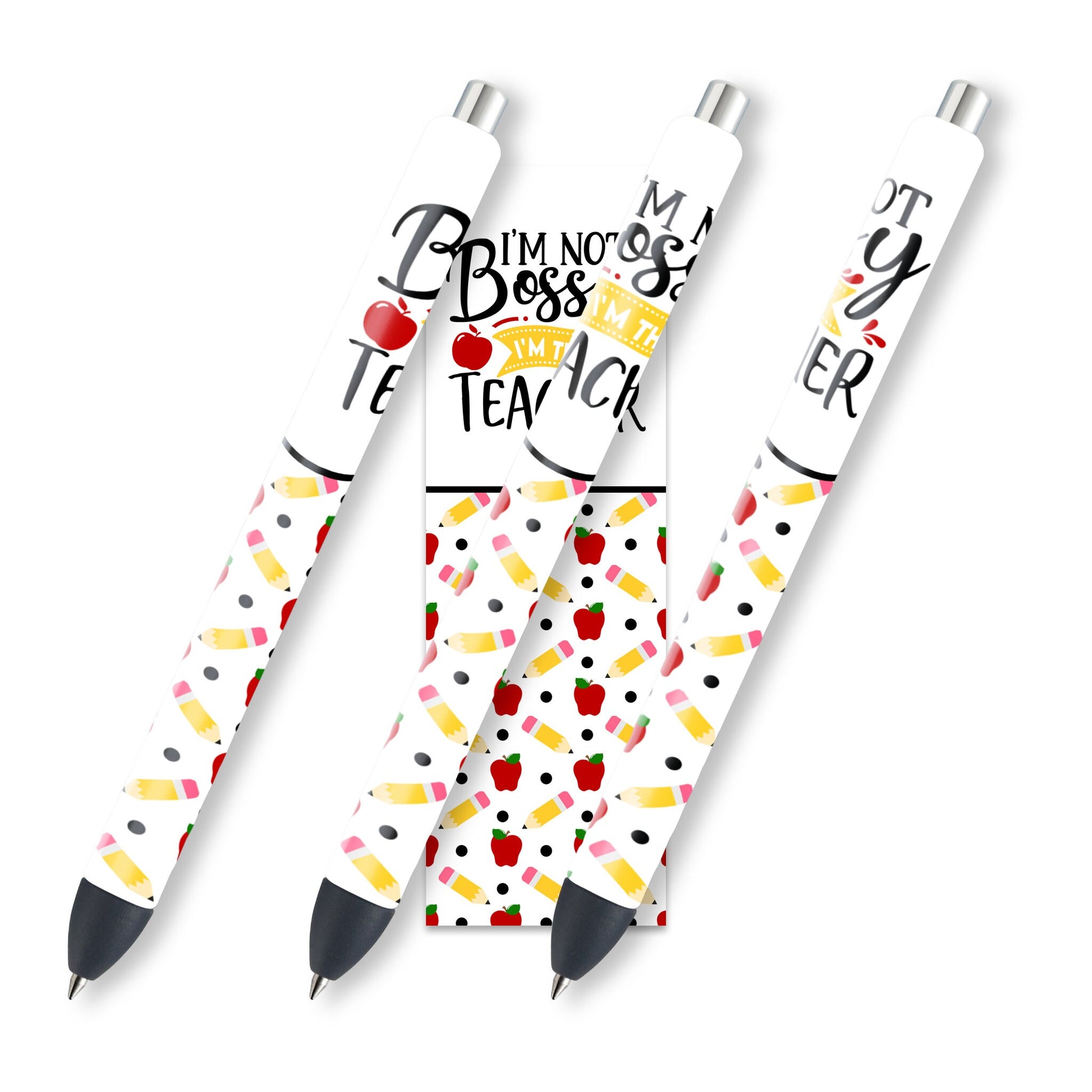 Pencil Glitter Pen Wraps, School Teacher Epoxy Pen Wrap Design, Waterslide Glitter Pen Design, Instant Download Files, JPEG, PNG, SVG