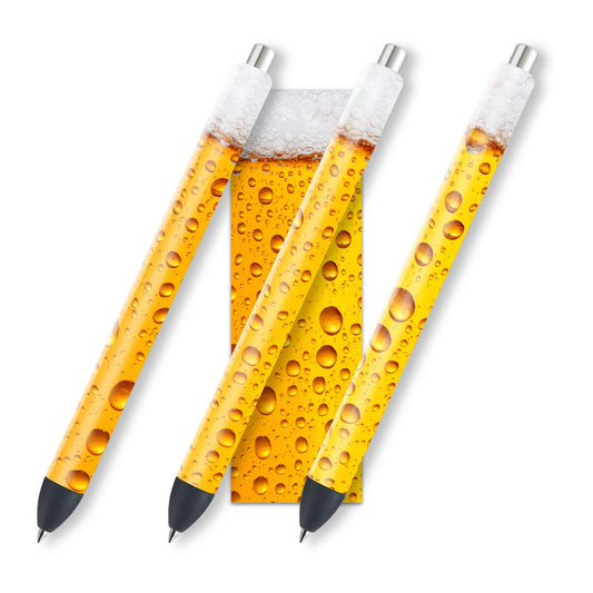 Beer Pen Wrap | Pen Wrap for Men | Waterslide Glitter Pen Wrap Design | Instant Digital Download Files | JPEG | PNG