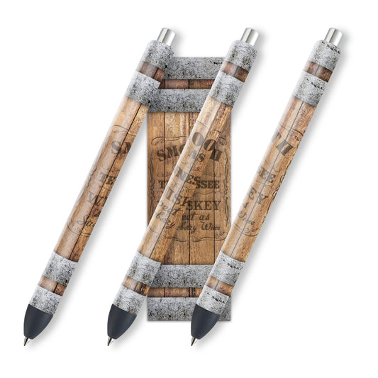 Whiskey Barrel Glitter Pen Wraps | Pen Wraps for Men | Waterslide Glitter Pen Design | Instant Digital Download Files | JPEG | PNG