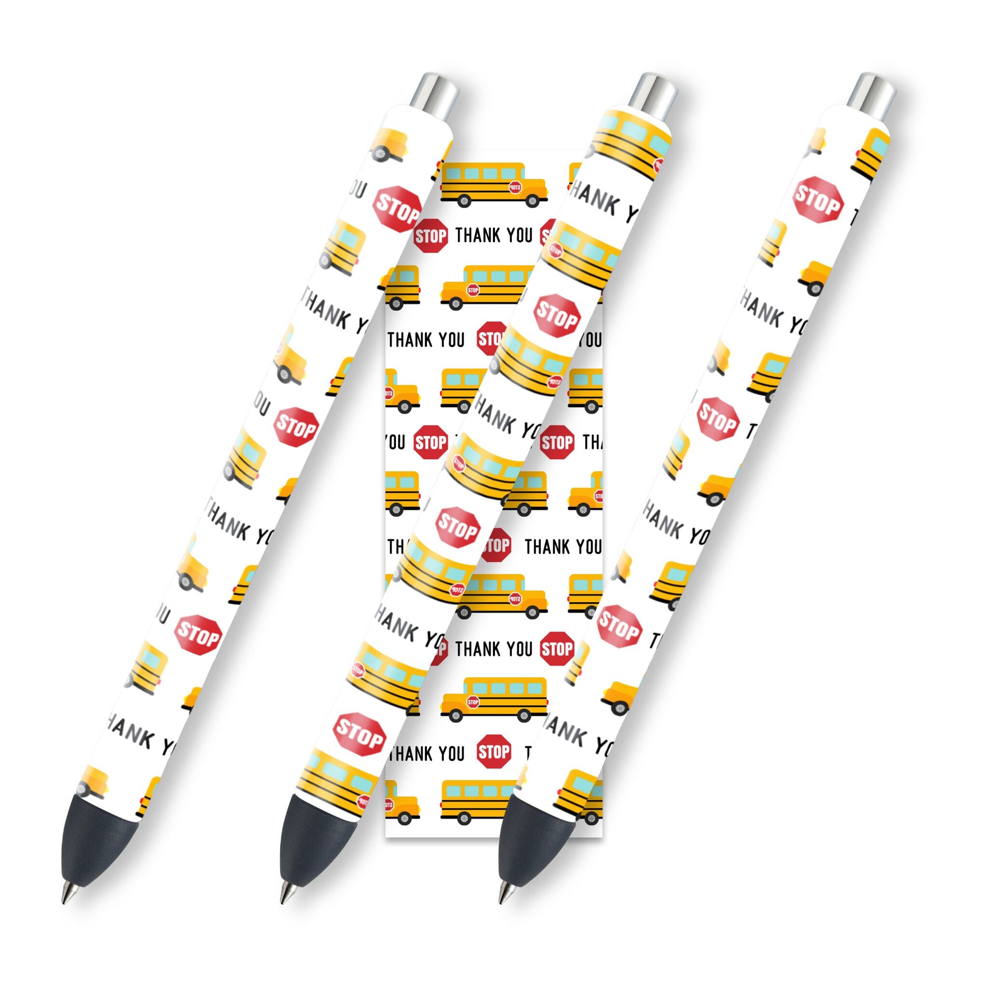 Bus Driver Epoxy Pen Wraps | School Ink Joy Gel Pen Design | Waterslide Glitter Pen Design | Instant Digital Download Files | JPEG | PNG