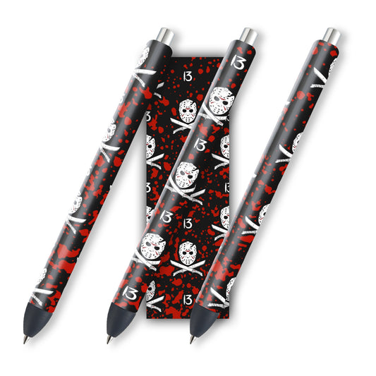 Jason Glitter Pen Wraps, Halloween Epoxy Pen Wrap Design, Waterslide Glitter Pen Design, Instant Download Files, JPEG, PNG, SVG