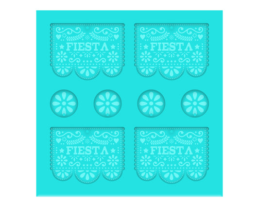 2 Inch Fiesta Banner Dangle Earring Silicone Mold