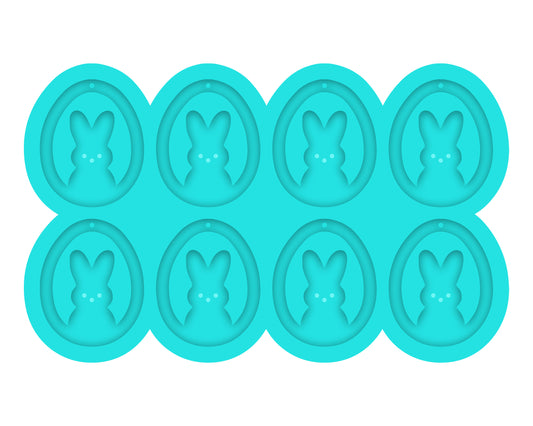 a set of six cookie molds with bunny ears on them